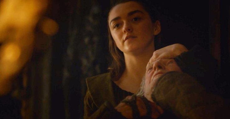 Arya matando a Walder Frey