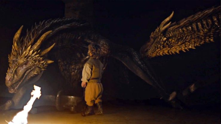 Tyrion con los dragones