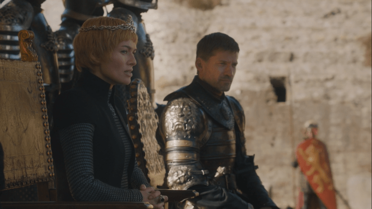 Cersei y Jaime al parlamento