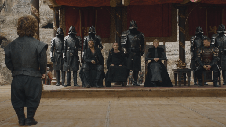 Tyrion hablando en el parlamento